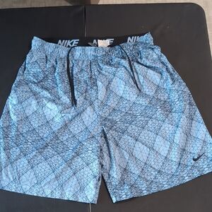 Nike Light Blue Geometric Print Shorts
